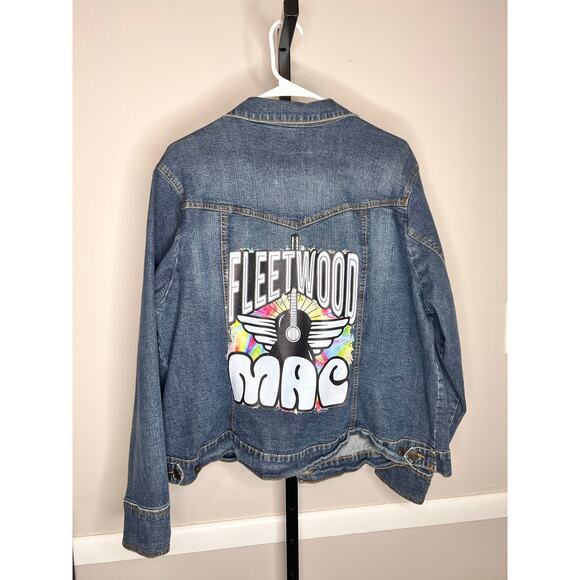 St. John Bay Stretch Long Sleeve Button Front Denim Jean Jacket Blue Women's 2X - Picture 3 of 7